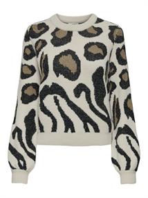 JDYLORRAINE ANIMAL L/S PULLOVER KNT NOOS cement2