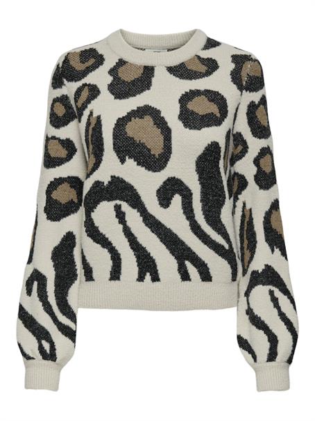 JDYLORRAINE ANIMAL L/S PULLOVER KNT NOOS cement2