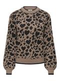 JDYLORRAINE ANIMAL L/S PULLOVER KNT NOOS walnut