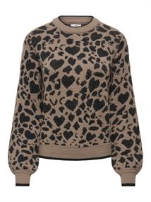 JDYLORRAINE ANIMAL L/S PULLOVER KNT NOOS walnut