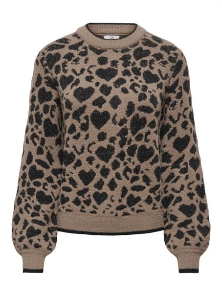 JDYLORRAINE ANIMAL L/S PULLOVER KNT NOOS walnut