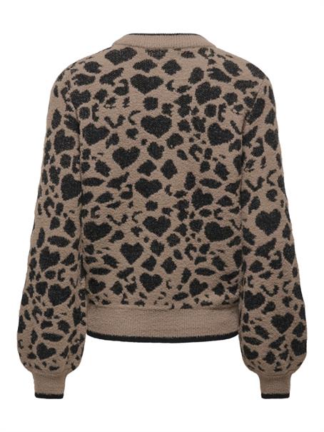 JDYLORRAINE ANIMAL L/S PULLOVER KNT NOOS walnut