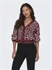 JDYLORRAINE ANIMAL SHORT CARDIGAN KNT cabernet