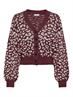 JDYLORRAINE ANIMAL SHORT CARDIGAN KNT cabernet