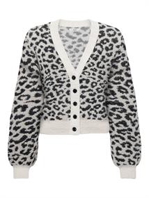 JDYLORRAINE ANIMAL SHORT CARDIGAN KNT cement