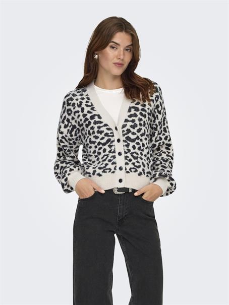 JDYLORRAINE ANIMAL SHORT CARDIGAN KNT cement