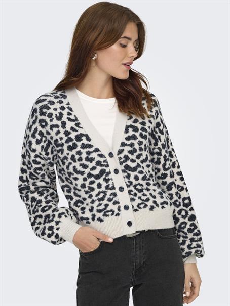 JDYLORRAINE ANIMAL SHORT CARDIGAN KNT cement
