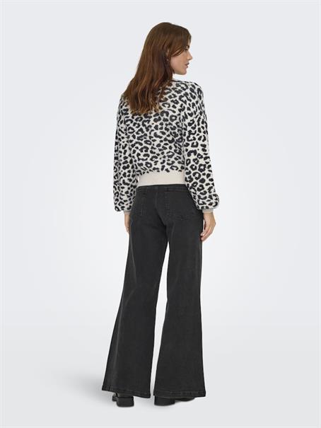 JDYLORRAINE ANIMAL SHORT CARDIGAN KNT cement