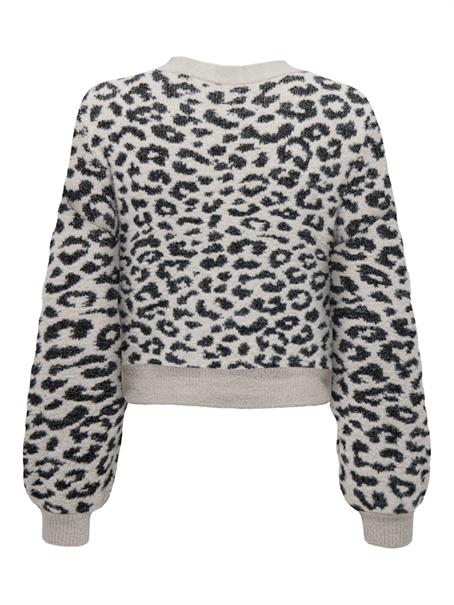JDYLORRAINE ANIMAL SHORT CARDIGAN KNT cement