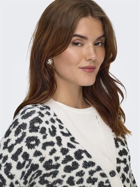 JDYLORRAINE ANIMAL SHORT CARDIGAN KNT cement