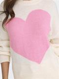 JDYLOVELLA L/S HEART PULLOVER KNT cloud dancer
