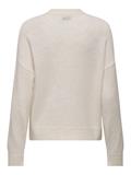 JDYLOVELLA L/S HEART PULLOVER KNT cloud dancer