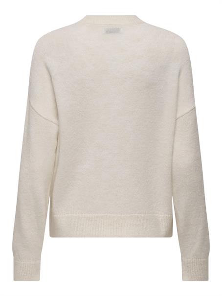 JDYLOVELLA L/S HEART PULLOVER KNT cloud dancer