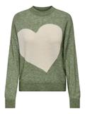 JDYLOVELLA L/S HEART PULLOVER KNT sea spray
