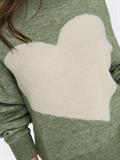 JDYLOVELLA L/S HEART PULLOVER KNT sea spray