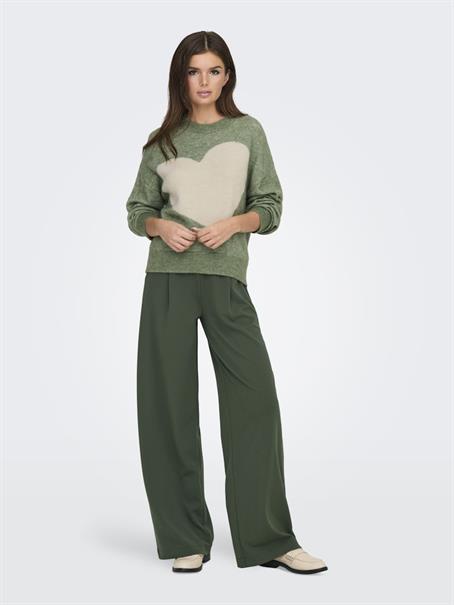 JDYLOVELLA L/S HEART PULLOVER KNT sea spray