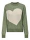 JDYLOVELLA L/S HEART PULLOVER KNT sea spray