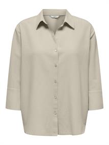 JDYLUCIA 3/4 LINEN SHIRT WVN EXP oatmeal
