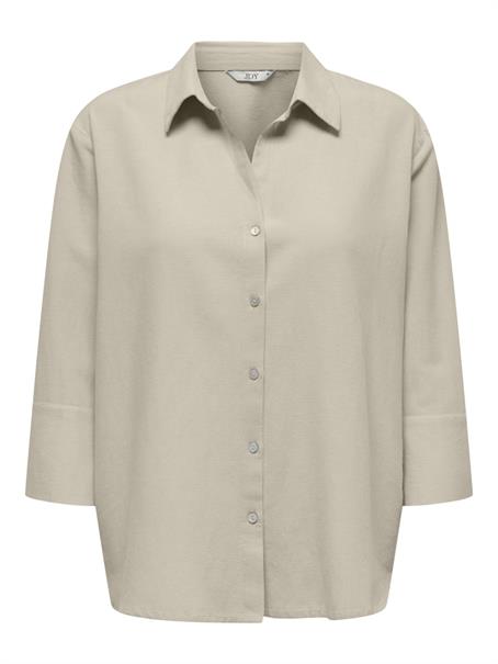JDYLUCIA 3/4 LINEN SHIRT WVN EXP oatmeal