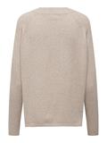 JDYMARCO L/S O-NECK SLIT PULL KNT NOOS beige