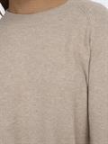 JDYMARCO L/S O-NECK SLIT PULL KNT NOOS beige