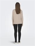 JDYMARCO L/S O-NECK SLIT PULL KNT NOOS beige