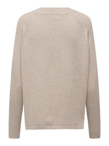 JDYMARCO L/S O-NECK SLIT PULL KNT NOOS beige
