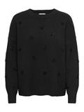 JDYMELEA L/S O-NECK POMPOM PULLOVER KNT black