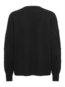 JDYMELEA L/S O-NECK POMPOM PULLOVER KNT black