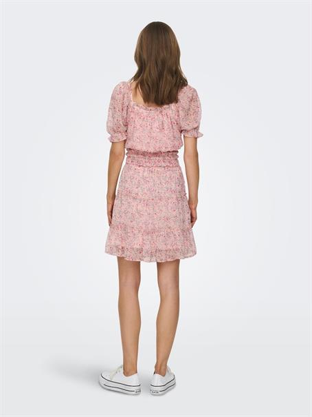 JDYMELLY SKIRT WVN LO peach whip-rose flower