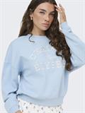 JDYMESA L/S O-NK EMB SWEAT JRS NOOS cashmere blue
