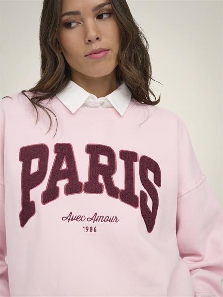 JDYMESA L/S O-NK EMB SWEAT JRS NOOS chalk pink