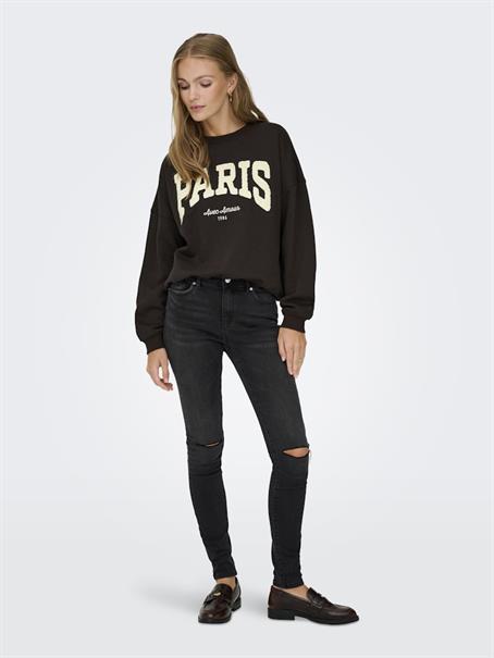 JDYMESA L/S O-NK EMB SWEAT JRS NOOS ganache