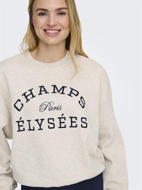 JDYMESA L/S O-NK EMB SWEAT JRS NOOS oatmeal2