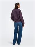 JDYMESA L/S O-NK EMB SWEAT JRS NOOS plum perfect