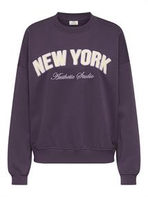 JDYMESA L/S O-NK EMB SWEAT JRS NOOS plum perfect