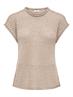 JDYMIA S/S O-NECK SEQUIN PULLOVER KNT plaza taupe
