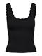 JDYNANNA S/L SCALLOP EDGE TOP KNT NOOS black