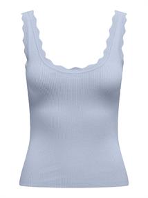 JDYNANNA S/L SCALLOP EDGE TOP KNT NOOS soft chambray