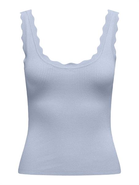 JDYNANNA S/L SCALLOP EDGE TOP KNT NOOS soft chambray