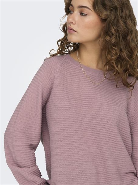 JDYNEW MATHISON L/S ON STRUCTURE PUL KNT woodrose