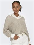 JDYNEW MEGAN L/S PULLOVER KNT NOOS cement