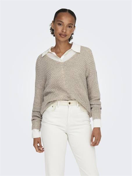 JDYNEW MEGAN L/S PULLOVER KNT NOOS cement