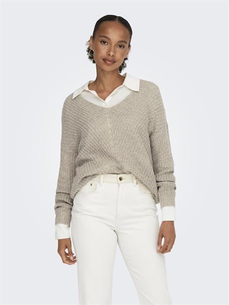 JDYNEW MEGAN L/S PULLOVER KNT NOOS cement