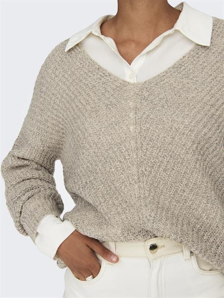 JDYNEW MEGAN L/S PULLOVER KNT NOOS cement
