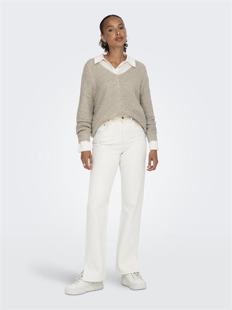 JDYNEW MEGAN L/S PULLOVER KNT NOOS cement