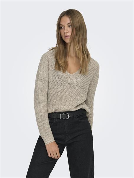 JDYNEW MEGAN L/S PULLOVER KNT NOOS cement