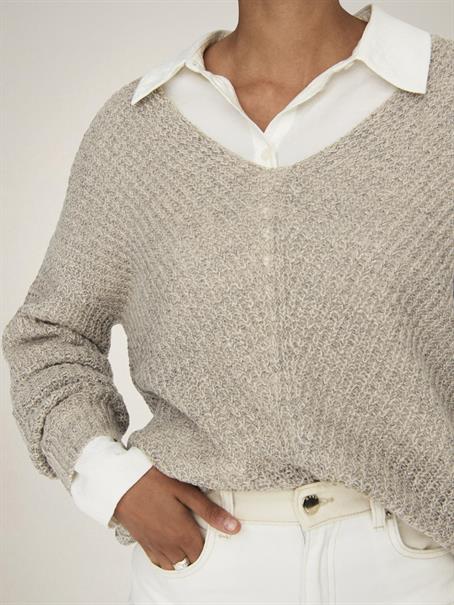 JDYNEW MEGAN L/S PULLOVER KNT NOOS cement