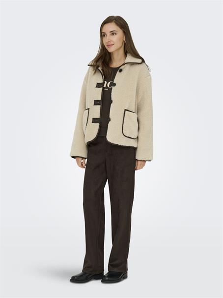JDYNOELLA LIFE TEDDY JACKET OTW NOOS cement