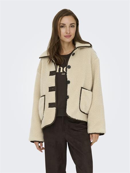 JDYNOELLA LIFE TEDDY JACKET OTW NOOS cement
